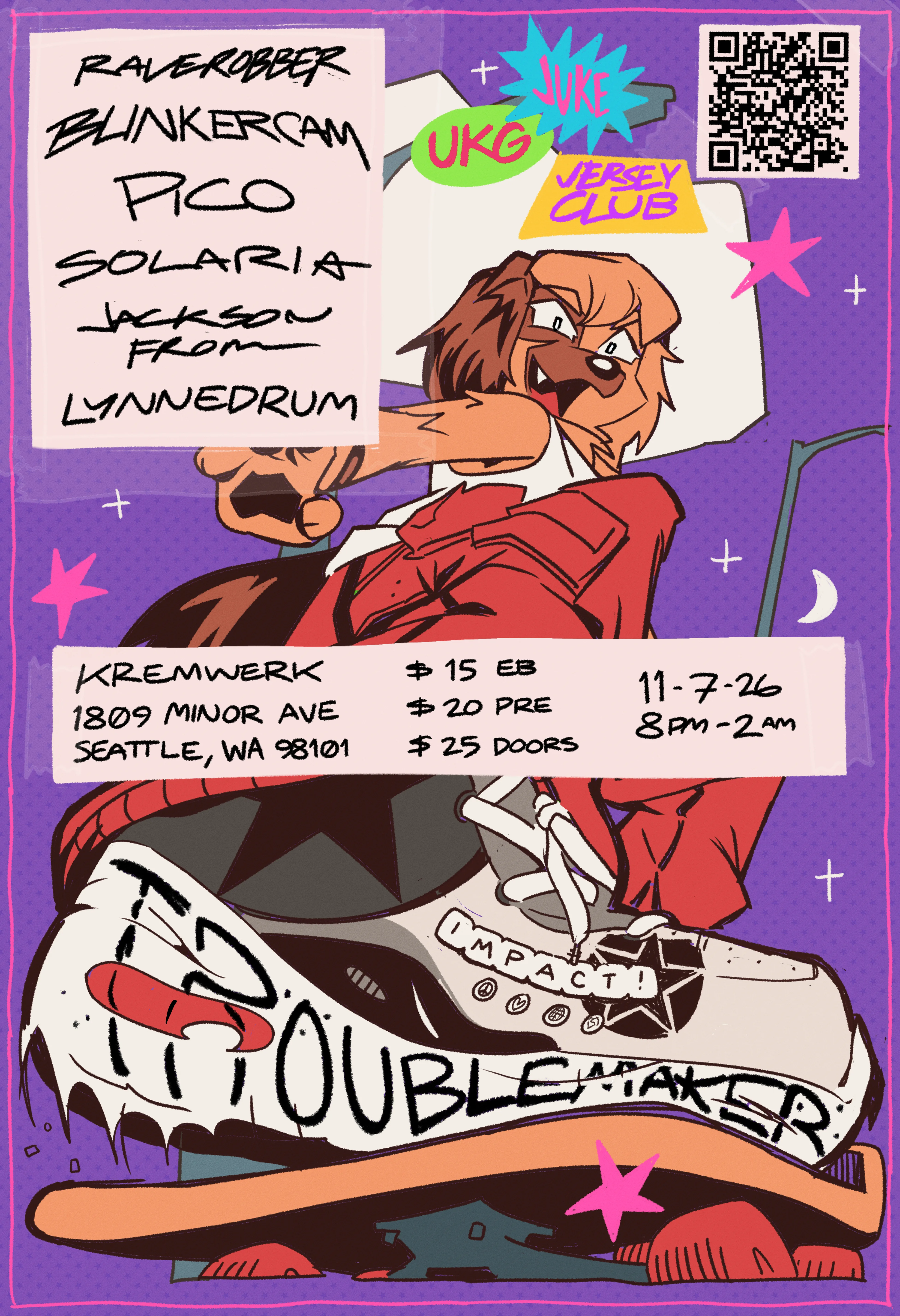 Troublemaker — official Impact! Foundation event poster